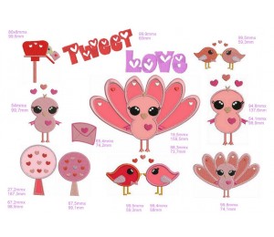 Stickserie - Tweet Love